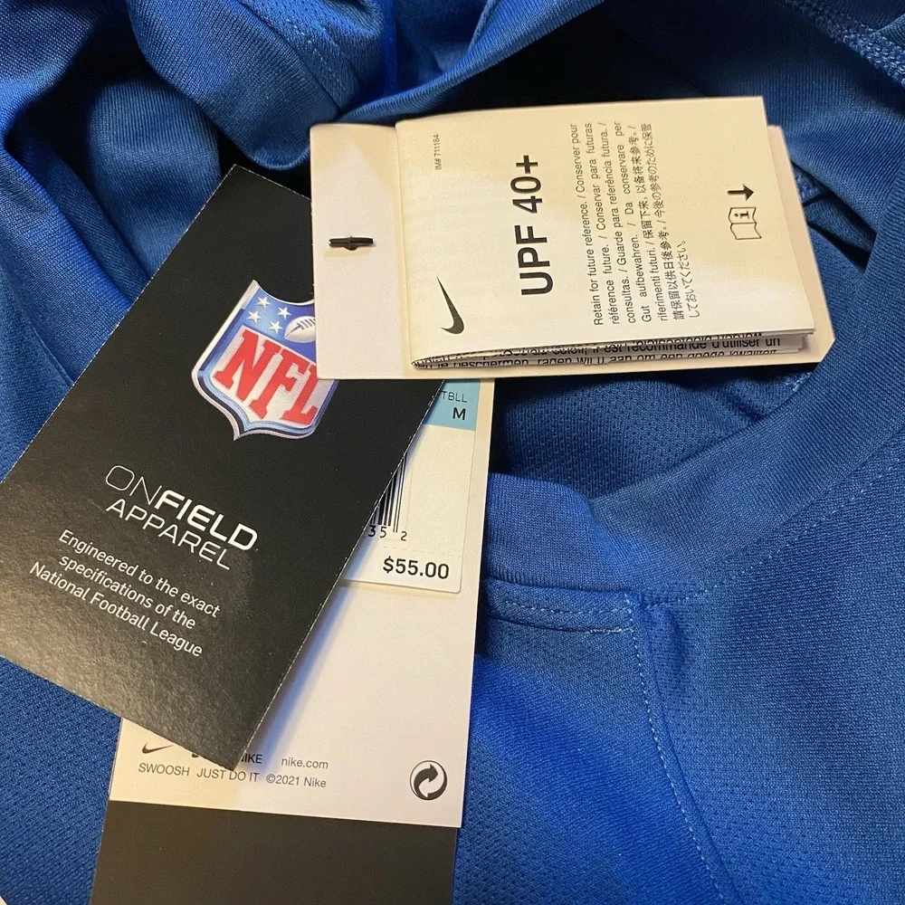 Nike Indianapolis Colts V-Neck Men's Med Blue Dri-Fit 